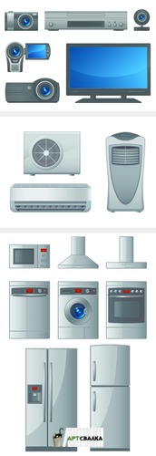 Бытовая техника для дома в векторе | Appliances for the home in the vector